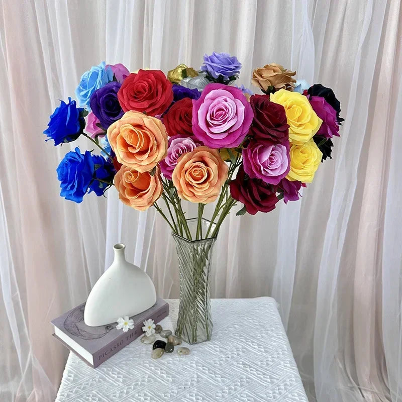 Artificial silk rose branches for elegant decoration - view 3