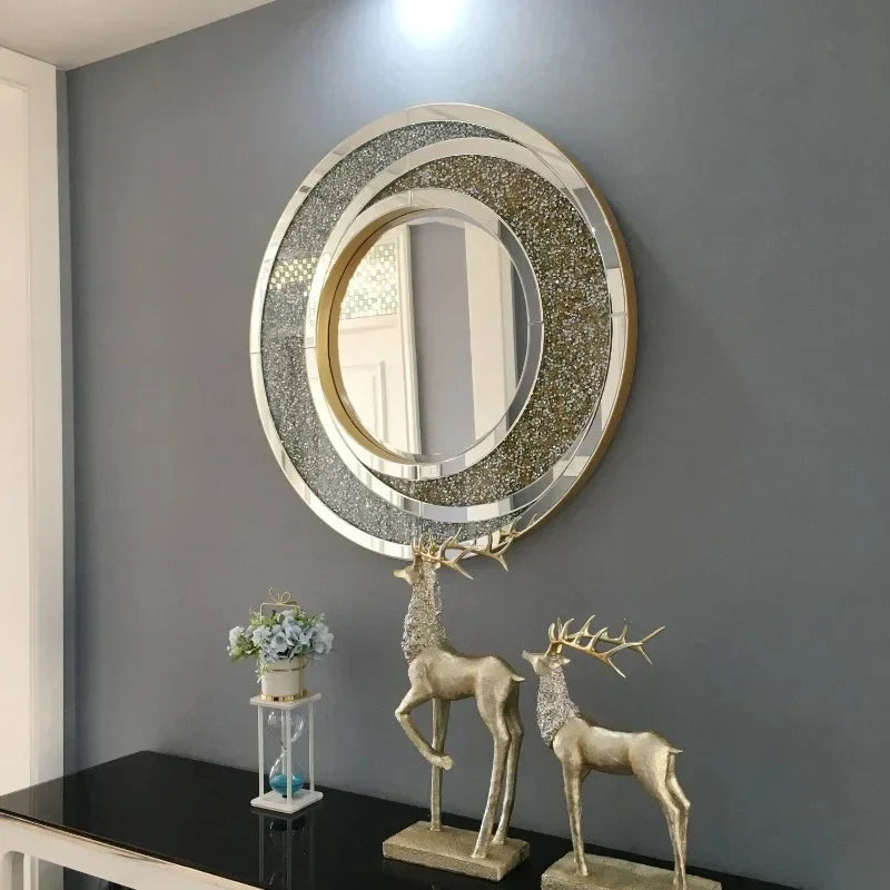 Decorative round decorative mirrors creative Nordic luxury art for home decoration - view 4