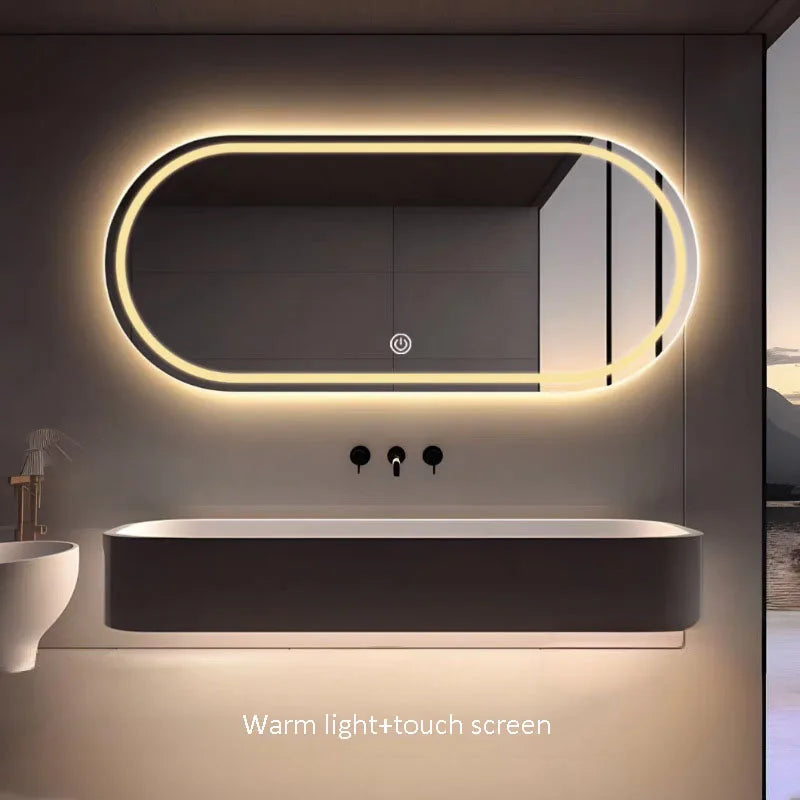 Intelligent elliptic mirror light anti-foam three colors wall - 50x70cm 5