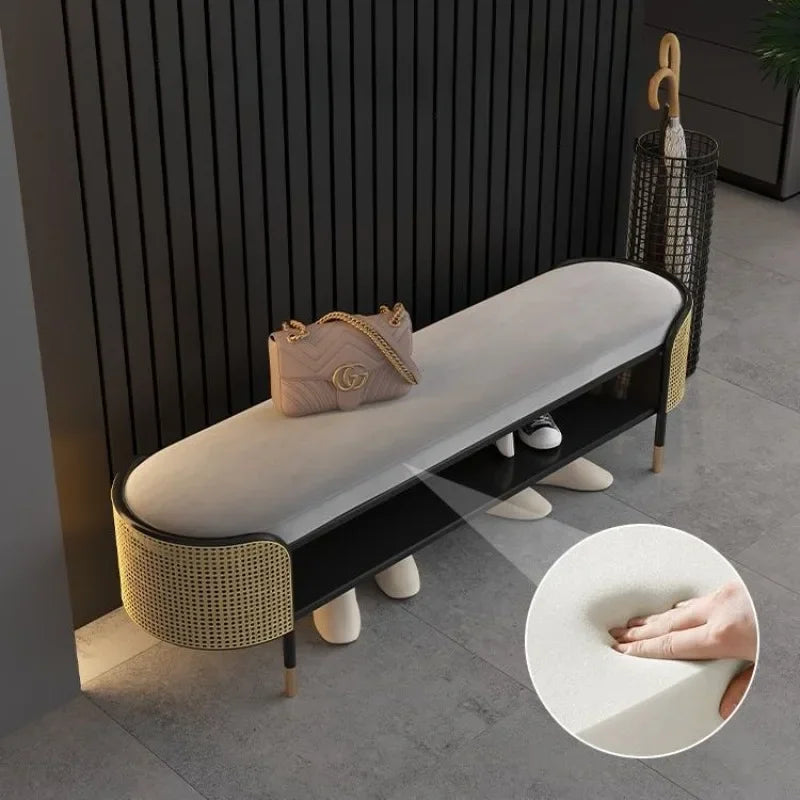 A Bench Can Be Sat At The Door of The Entrance Shoe Change Stool, Cabinet Can and Household Integrated Shoe Stool  Furniture - view 3