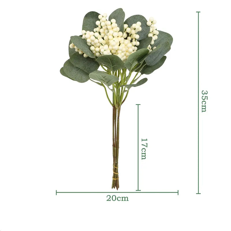 Artificial plants decorative bouquet for wedding and garden - 608blanc