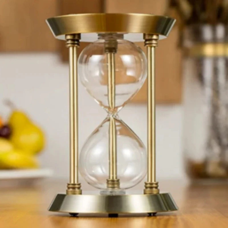 Retro decorative metal hourglass for European design office - view 2