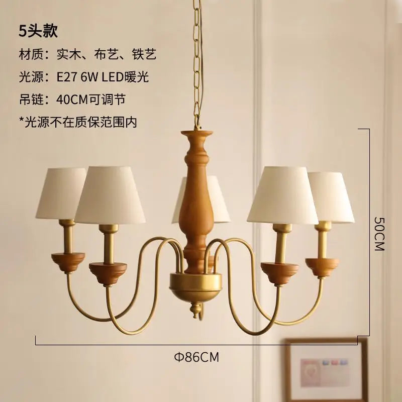Hanging chandelier of iron for interior and exterior - 5 lights