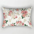 Delicate Bright Rainbow Floral Throw Pillow Cover