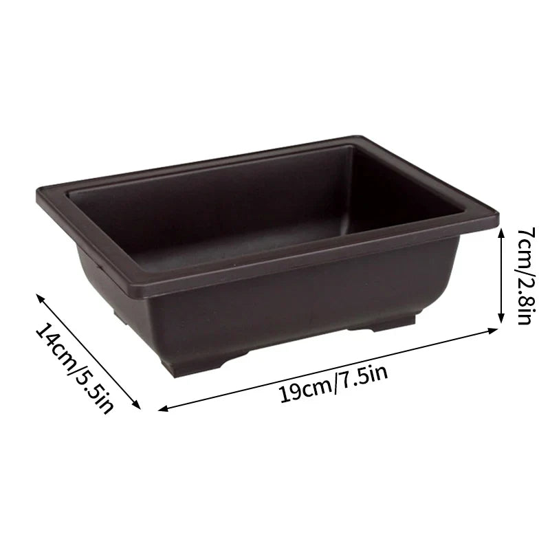 Rectangular flower pots imitation clay for outdoor garden - Rectangle-M / As Shown In Photo