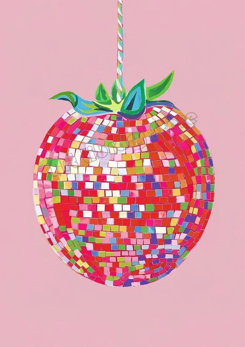 Creative poster of retro abstract disco ball artistic wall decor - 20X30cm Unframed / 7