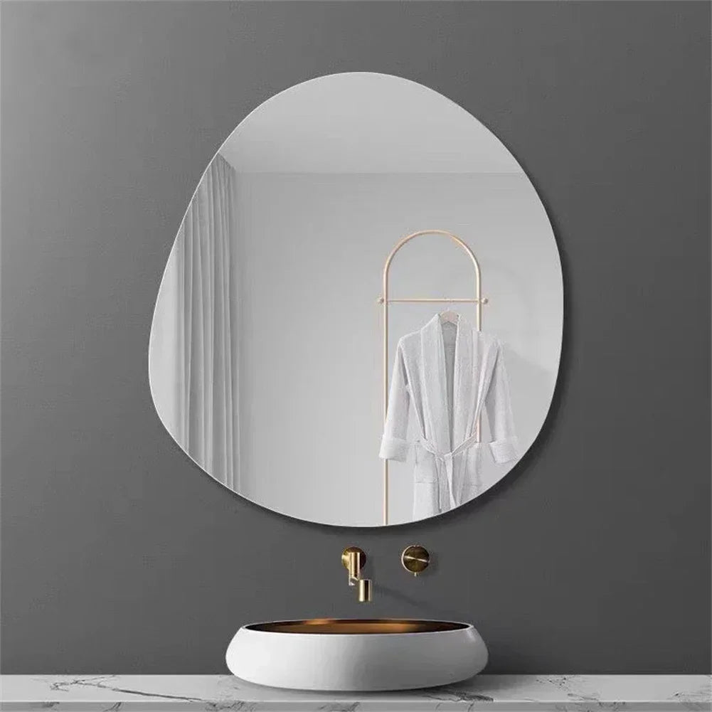 Decorative acrylic wall mirror in unbreakable acrylic for home - 36x40cm