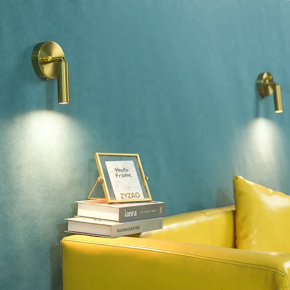 LED wall sconce for reading and atmosphere
