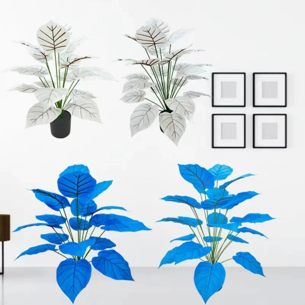 Artificial plants in pot interior decoration for party and wedding