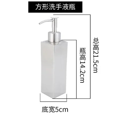 Stainless steel soap dispenser for hands and bodies - Rectangle - 350ml