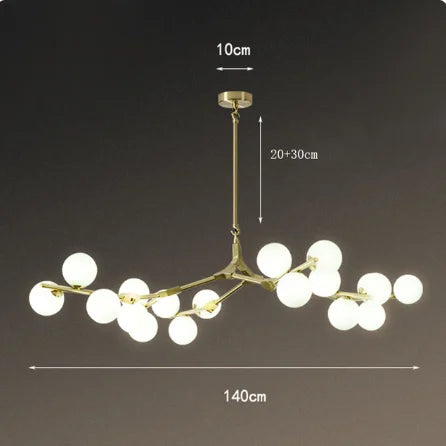 Modern pendant light interior lighting minimalist design dimmable decorative - Gold 18 Heads / Warm White