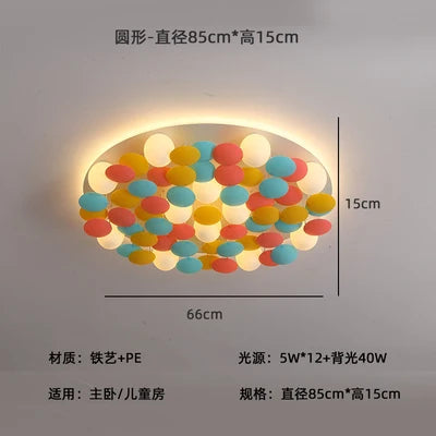 Led ceiling lamp romantic design for modern artistic decoration - Diameter 66cm / Changeable