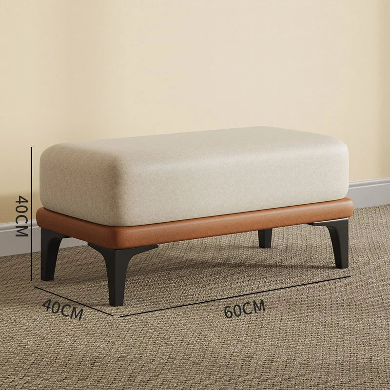 Modern nordic velvet stool unique and little bulky - view 4