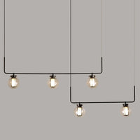 Minimalist glass pendant light for bar and restaurant
