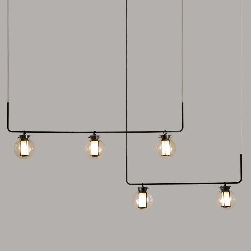 Minimalist glass pendant light for bar and restaurant