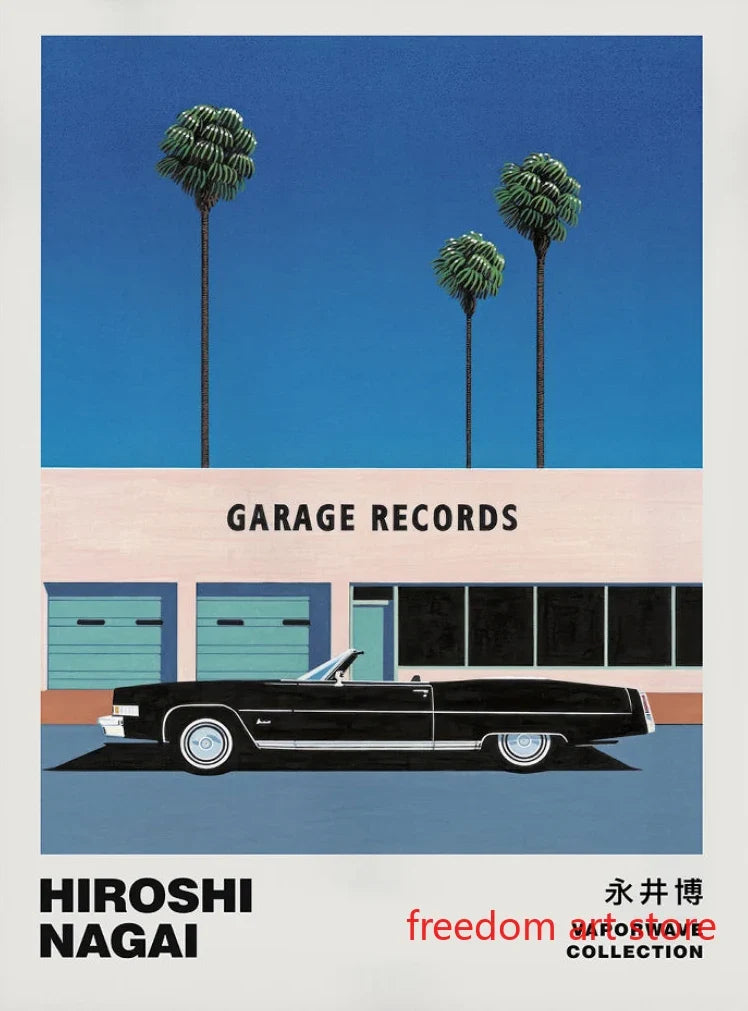 Refined Japanese Vintage Art Poster by Hiroshi Nagai - 20X30cm Unframed / 14