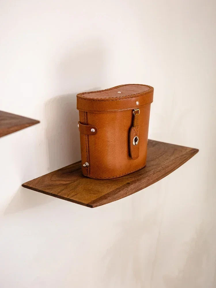 Wall shelf in solid wood minimalist modern display support - view 4