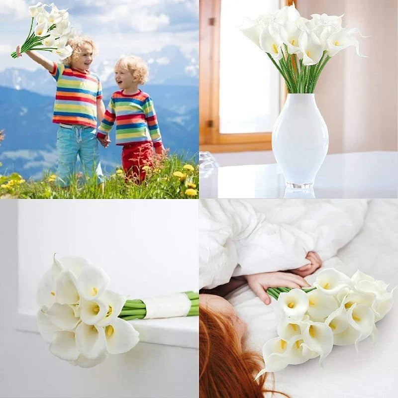 Lot of artificial flowers lys calla for wedding and floral decoration - view 3