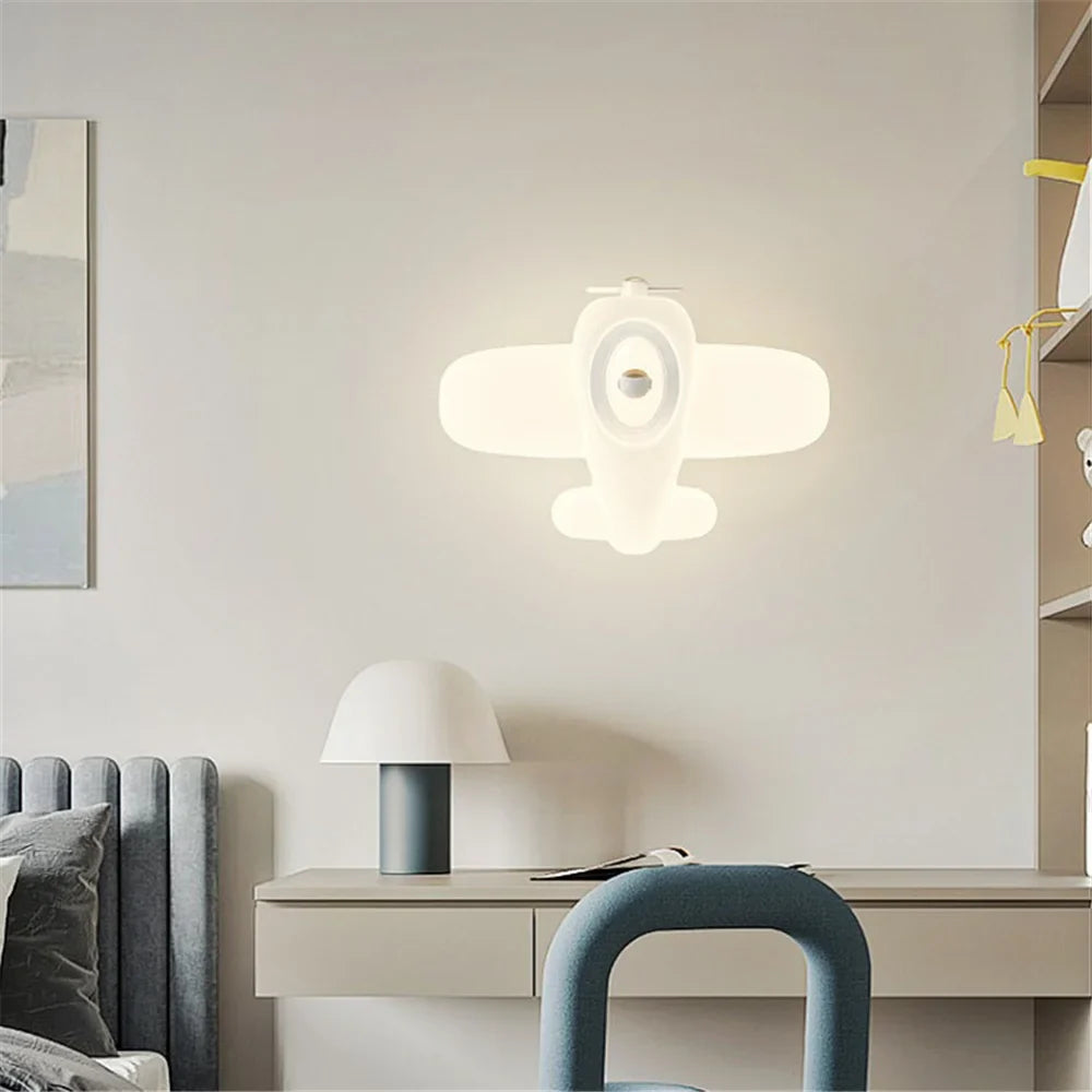 Led wall sconce in the shape of an airplane or a children's star - view 4