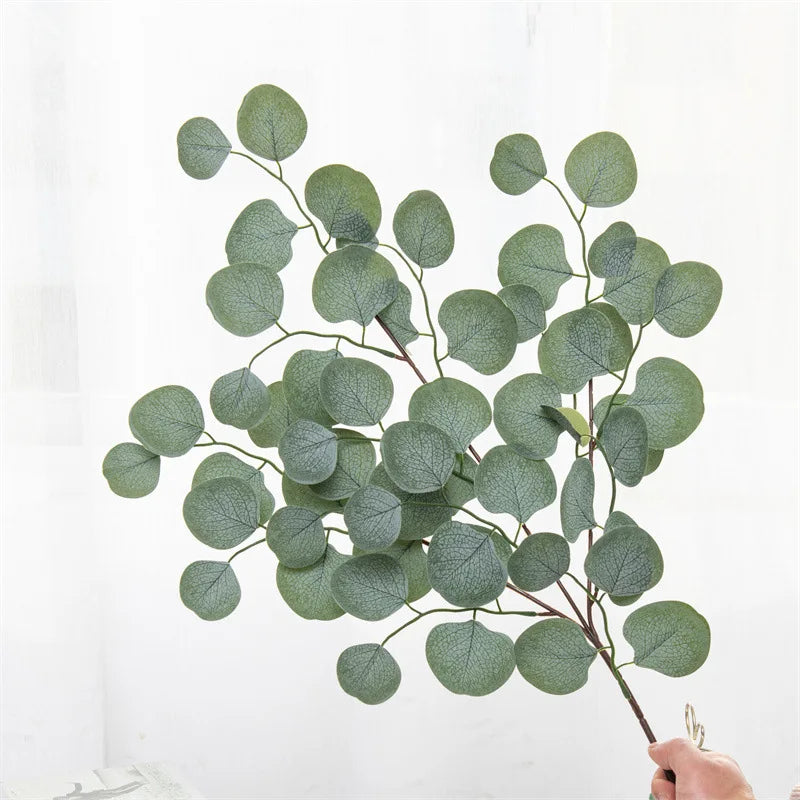 Eucalyptus artificial plants for wedding decoration and garden - Milky White