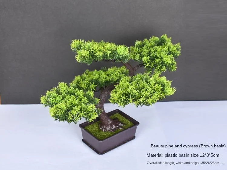 Plastic bonsai artificial plant for interior decoration - 22