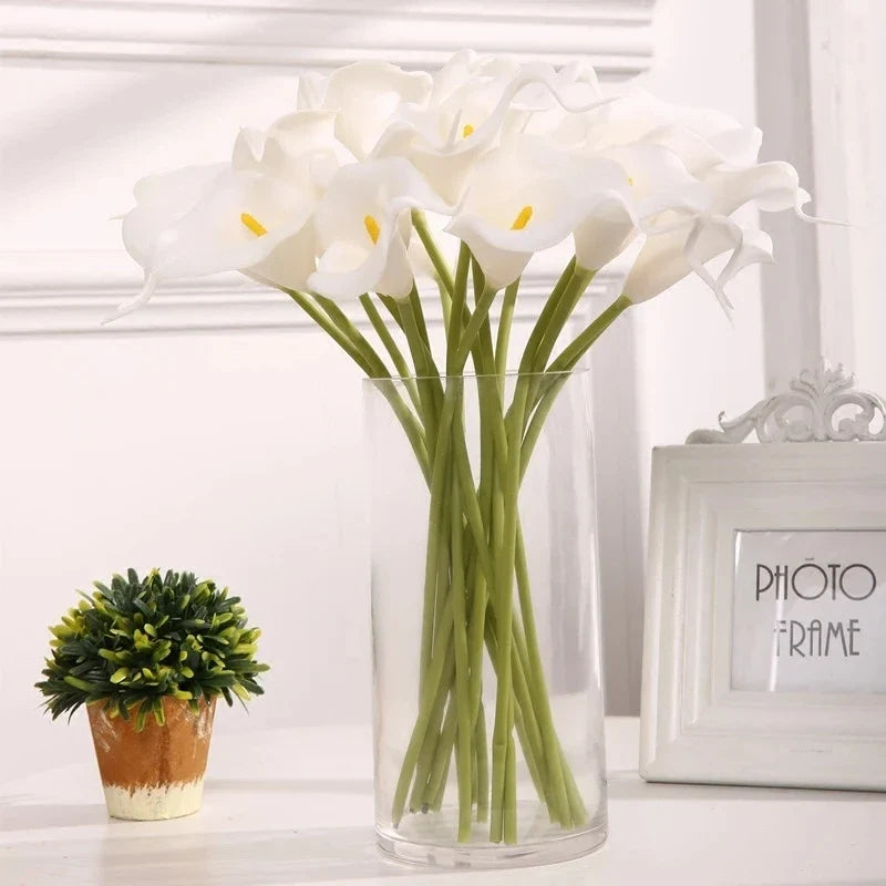 Lot of artificial flowers lys calla for wedding and decoration