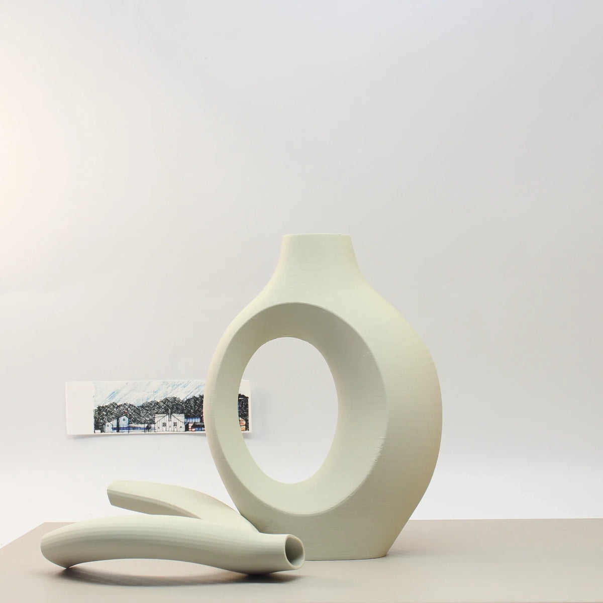 A Set of Hugging Vase Ornaments, Home Decoration Ornaments Vase, Dry Vase, Office, Entry Cabinet Decorative Vase - view 3