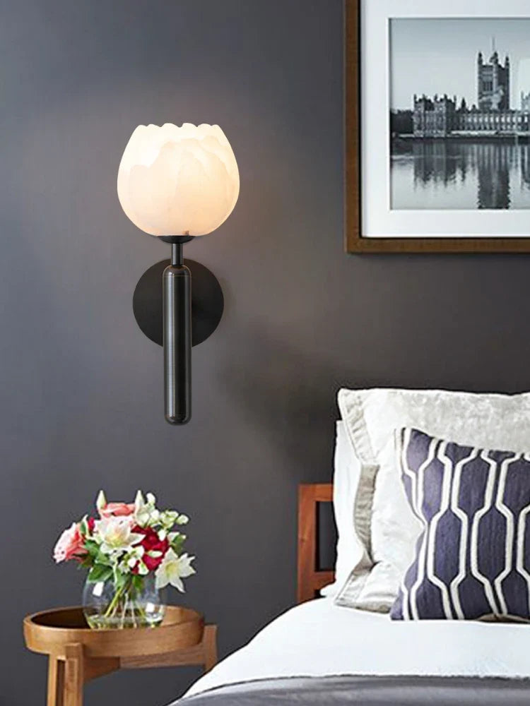 Natural marble wall sconce minimalist style and luxury - view 3