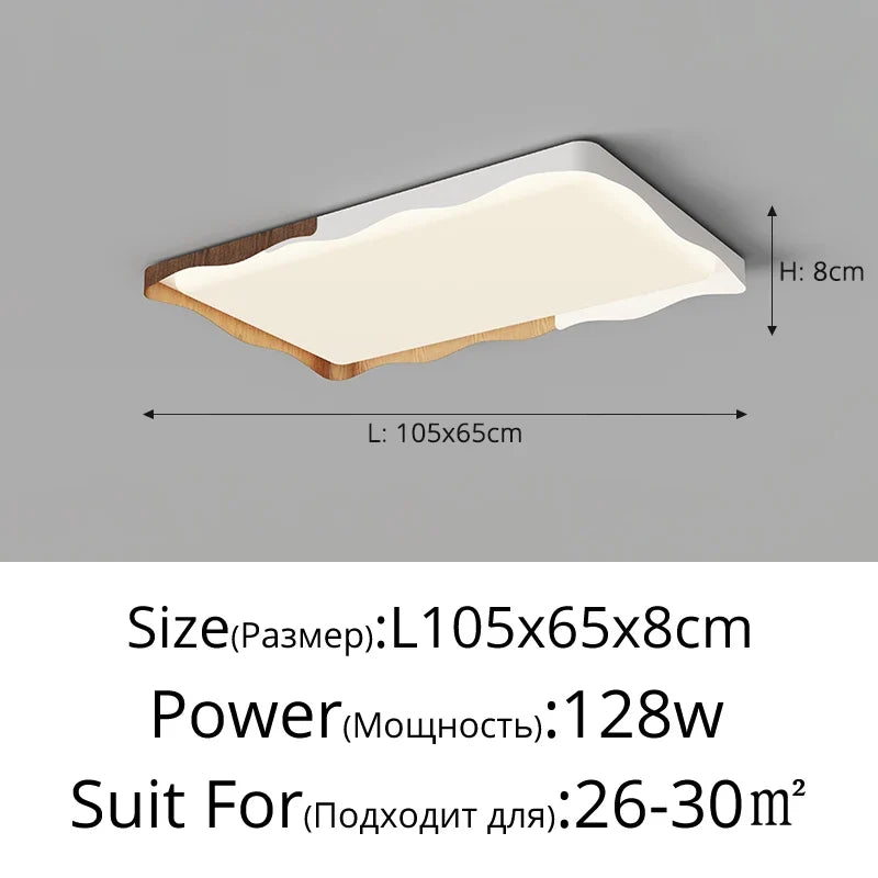 American retro ceiling top creative wabi-sabi style - White-L105x65x8cm / 3 Colors No Remote