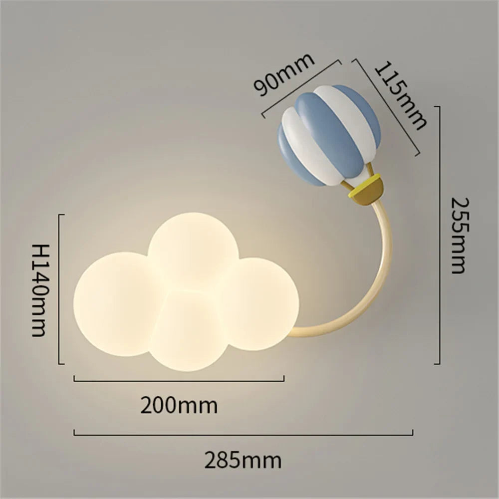 LED wall sconce for decorative and playful children - E / 3 Color Light