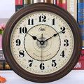 Classic silent retro wall clock in abs quartz - Wood Number