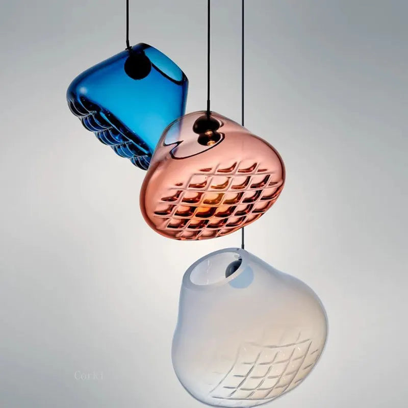 Glass chandelier design for kitchen bar and restaurant
