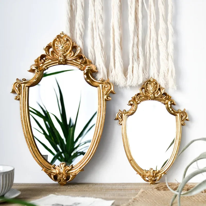 Vintage mirror gold wall decoration retro wedding gift - view 2