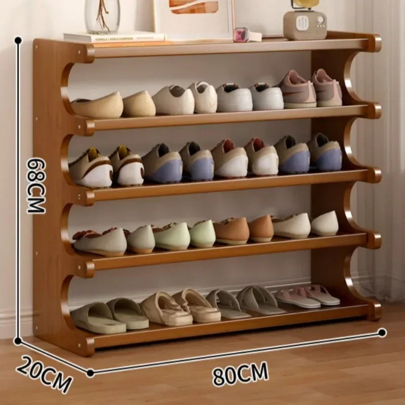 Organizer of shoes with little space for indoor storage - Brown 5 Layers 80CM