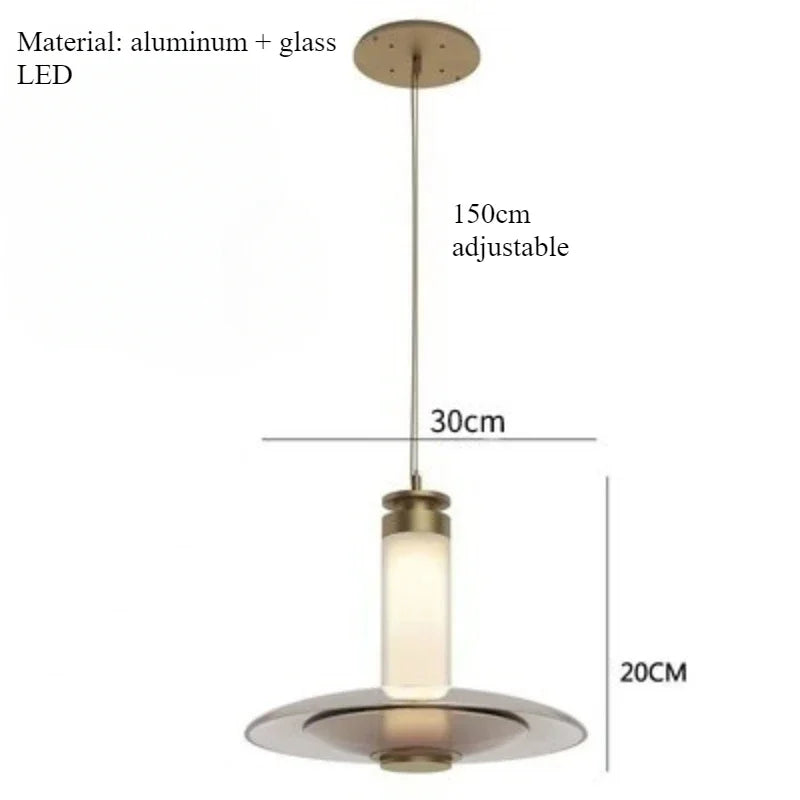 Modern glass wall sconce for elegant interior decoration - D-30cm-Ambre / Warm Light