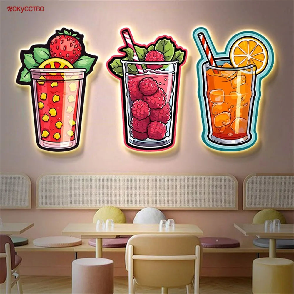 LED wall sconce for decoration of coffees and bars