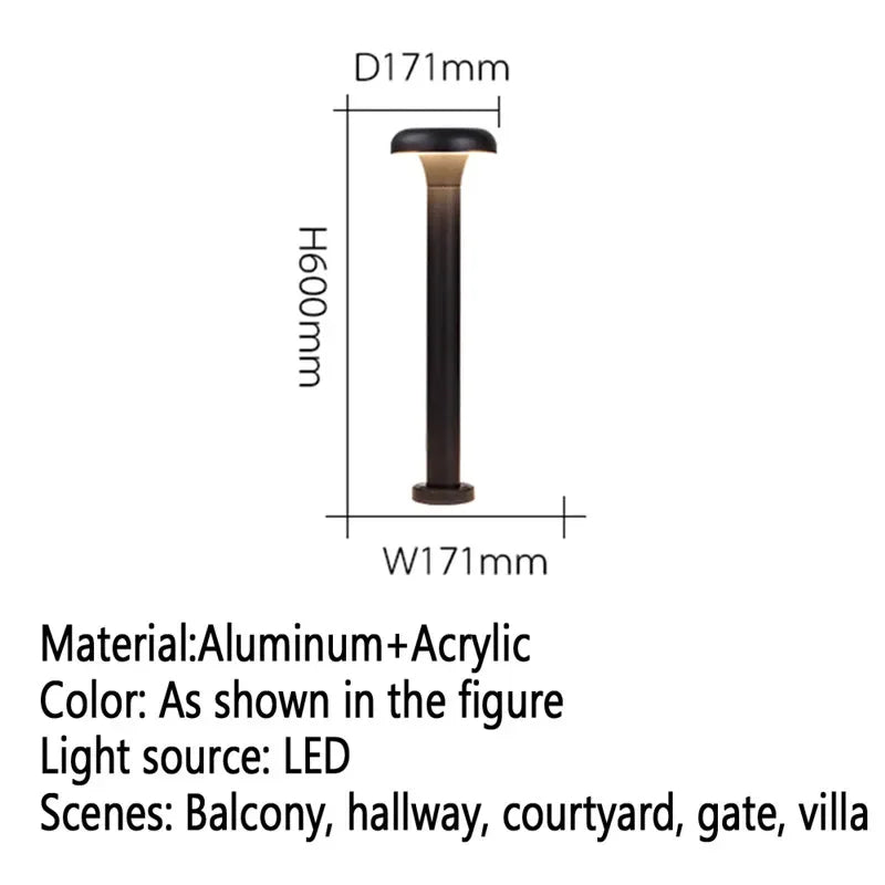 Outdoor led garden lamp contemporary design for villa - M  H60CM Electric