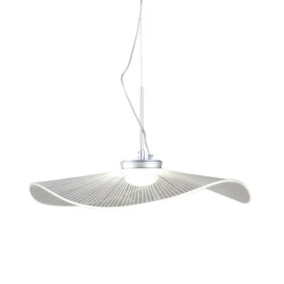 Modern pendant light in the shape of decorative acrylic lotus sheet - White Diameter 60cm