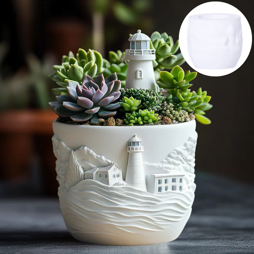 Silicone mould for flower pot and decorative storage - view 4