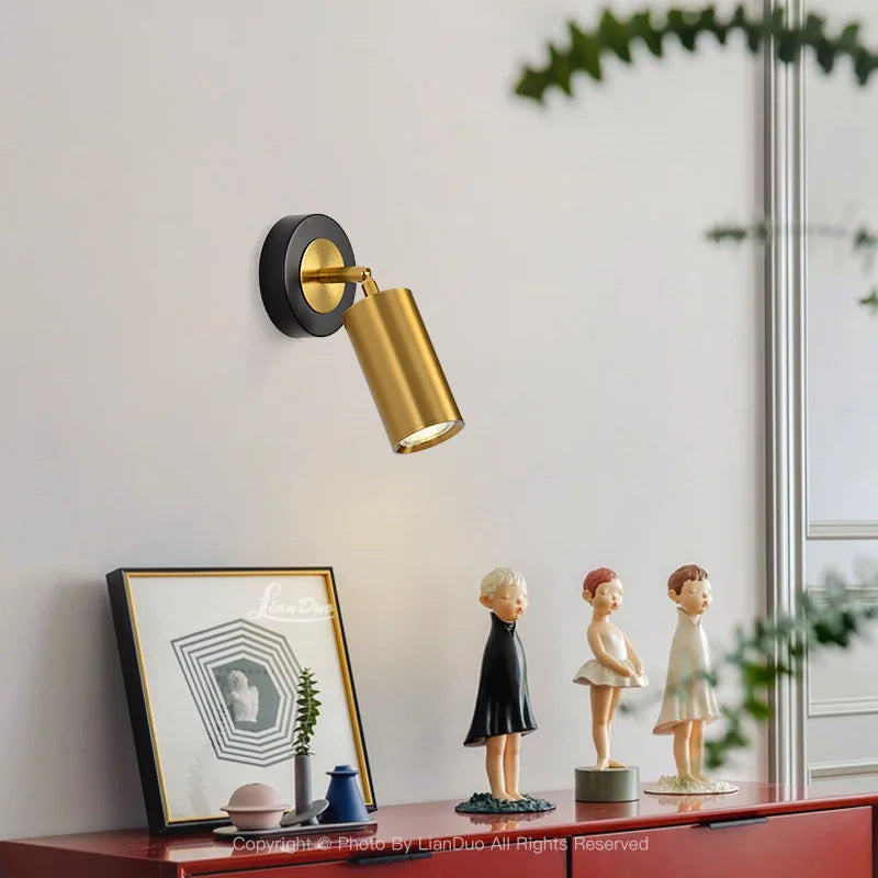 Modern rotary wall sconce adjustable for reading and study - view 3