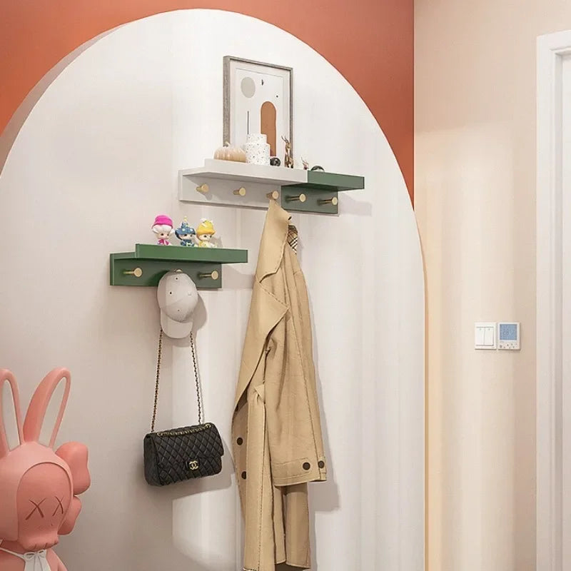 Wooden wall coat holder for creative and practical storage - view 5