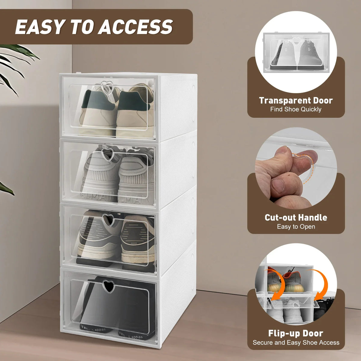 20 plastic folding organizers for shoes - view 7