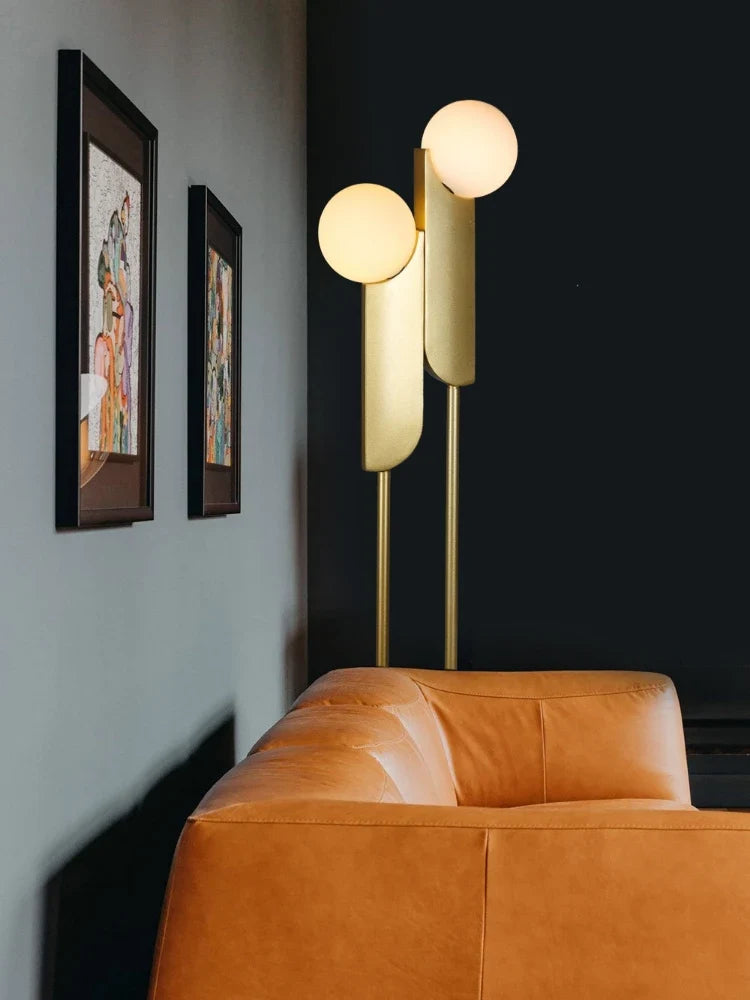 Modern double head glass ball lamp for elegant lighting - view 4