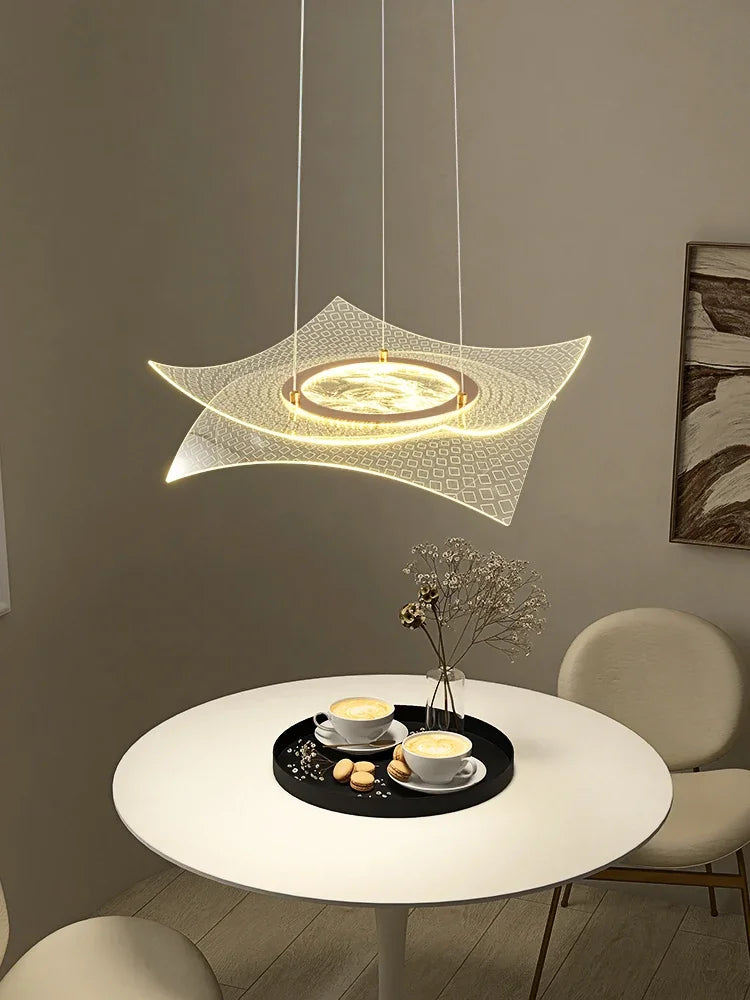 Acrylic chandelier creative luxury with decorative led lighting