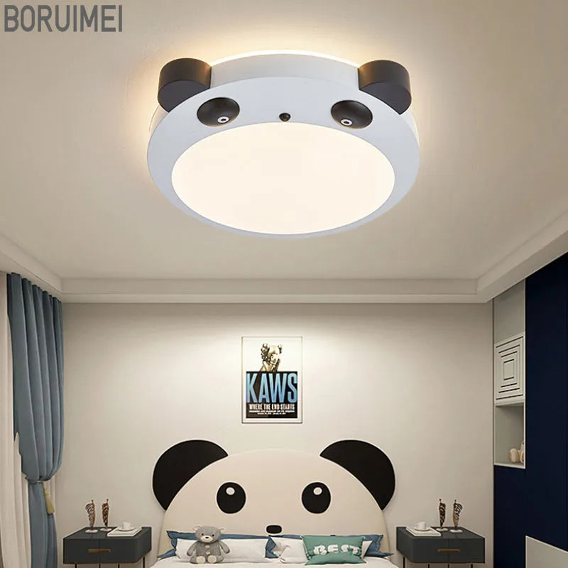 LED panda ceiling lamp for decoration child bedroom