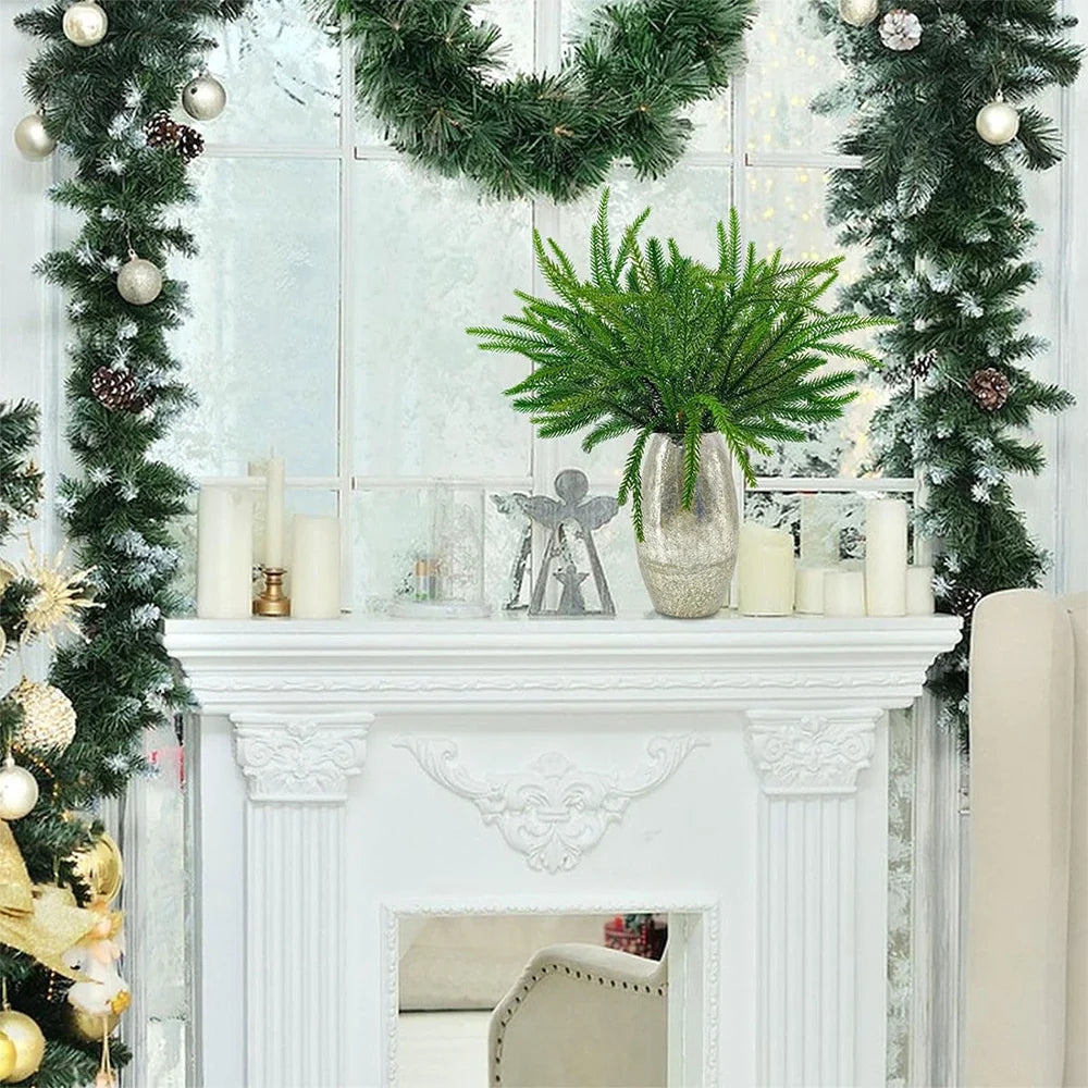 Artificial pine branch for Christmas decoration at home - view 6