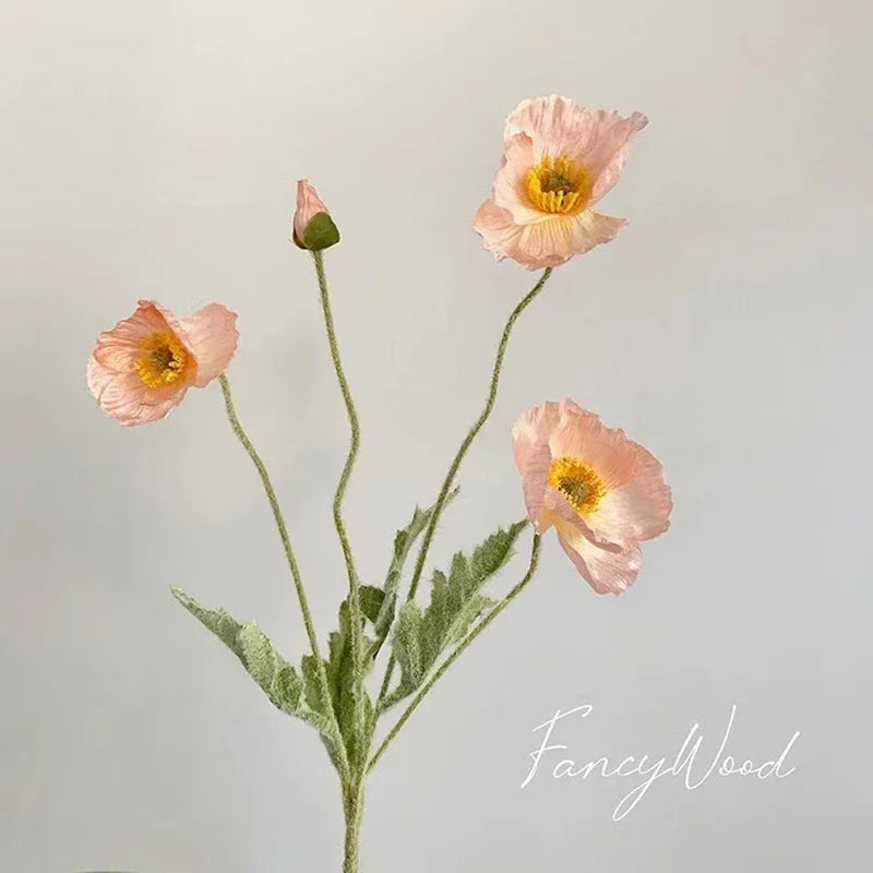 Artificial poppie flowers for wedding and interior decoration - B