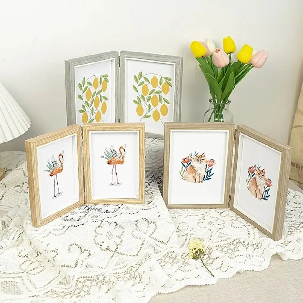 Foldable wooden photo frame for office album - view 3
