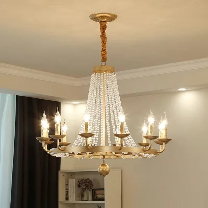 Nordic LED crystal candlestick for home decoration, bedroom and restaurant lighting, romantic and warm luxury crystal candlestick