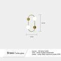 Modern wall sconce in white glass for interior decoration - Brass 2 Balls / Natural Light